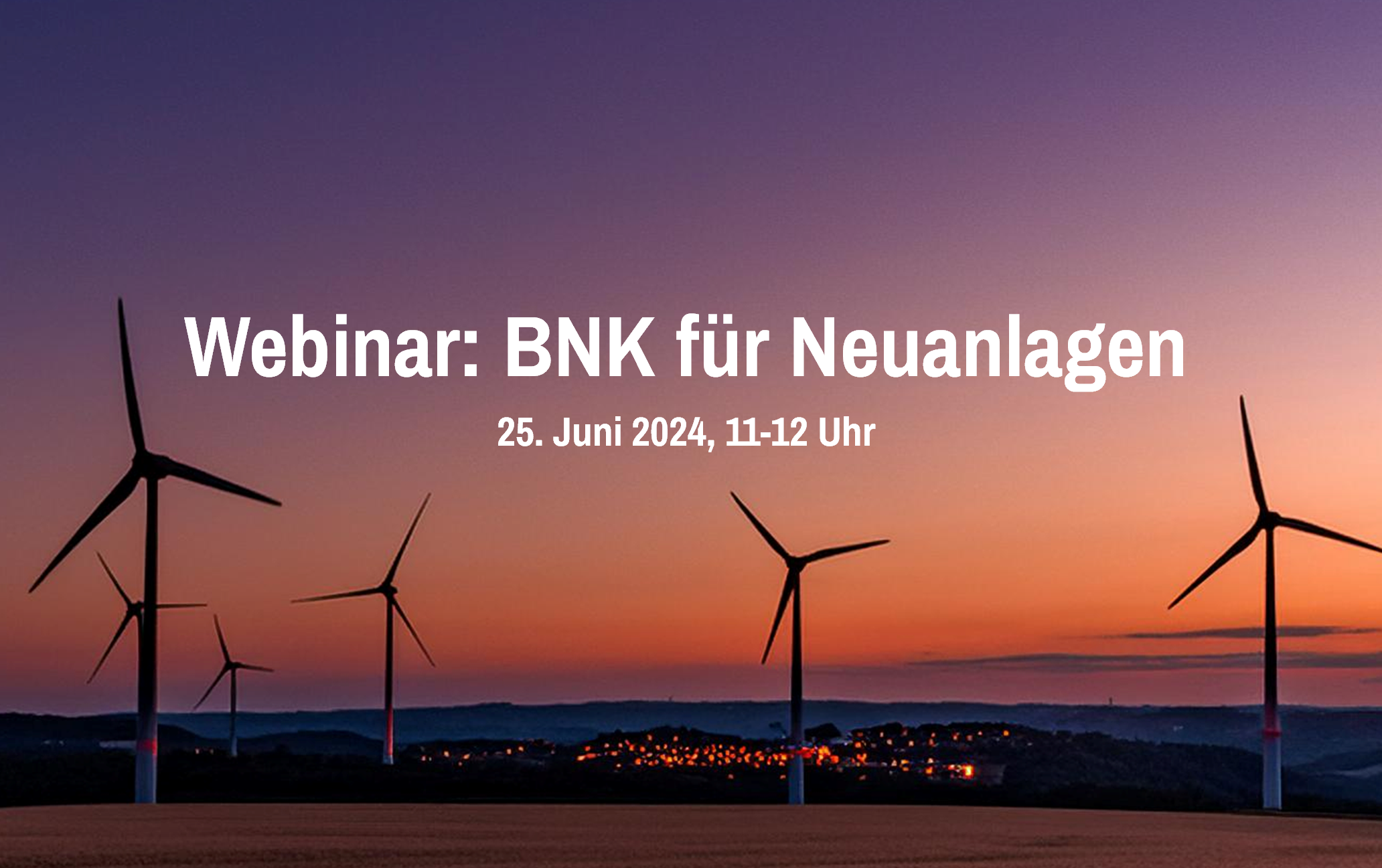 Webinar: BNK für Neuanlagen, 25. Juni 11-12 Uhr