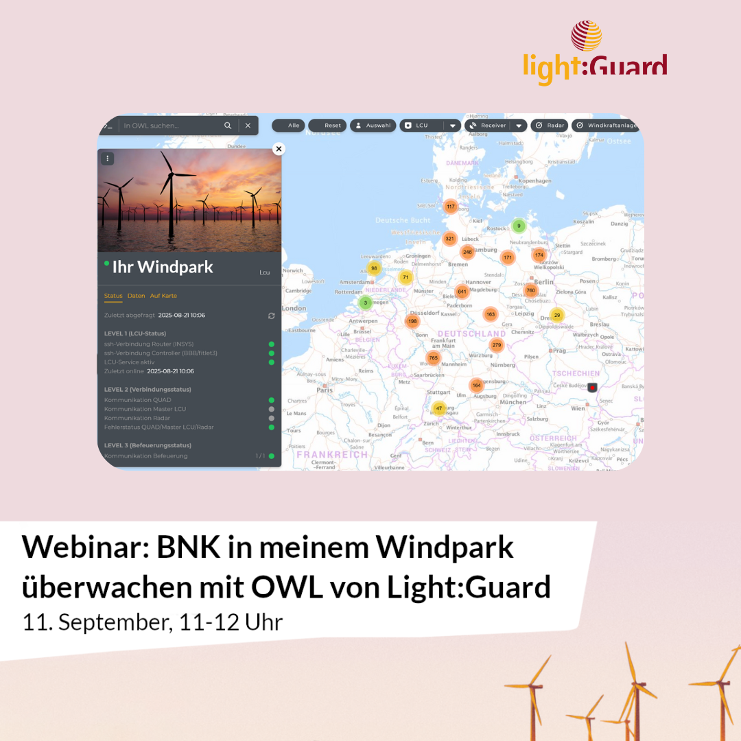 Webinar: BNK in meinem Windpark überwachen mit OWL von Light:Guard